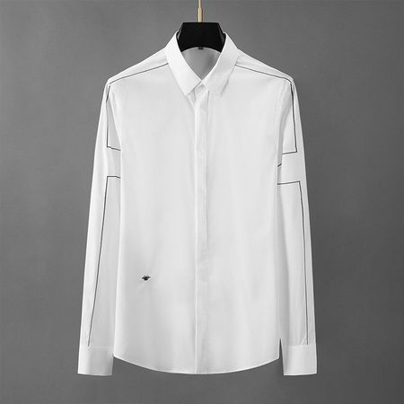 Men's Long-Sleeved Creative Shirt Casual No-Iron Embroidery Long-Sleeved Shirt